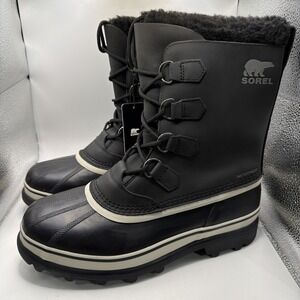 Sorel Caribou WP Waterproof Insulated Men's Boots - Black, Dark Stone Size 11